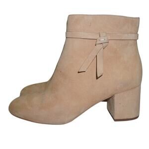 Kate Spade New York Suede Ankle Booties – Size 7B, Beige Tan